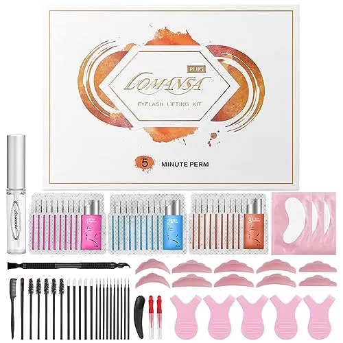 Lomansa Wimpernlifting Set, Lash Lifting Set, 2 in 1 Augenbrauen Lifting und Wimpernlifting, Quick Lash Lift, Curl Lashes und Brows für den DIY-Salon