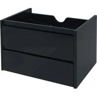 Waschbeckenunterschrank MCW-B19, Hochglanz Soft-Close 50x60cm schwarz - Waschbeckenunterschrank mit Soft-Close-System, ideal für moderne Badezimmer. Hochwertige Verarbeitung und zur Wandmontage geeignet.