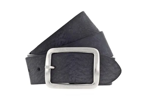 Vanzetti Damen Gürtel schwarz 80 - Damen-Gürtel aus Vollrindleder in Schwarz, mit modischer Eindornschließe in poliertem Silber. Breite ca. 40 mm, ideal für Jeans und Made in Germany.