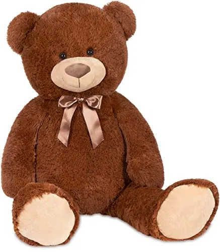 BRUBAKER XXL Teddybär mit Schleife – 100 cm Plüschtier von BRUBAKER