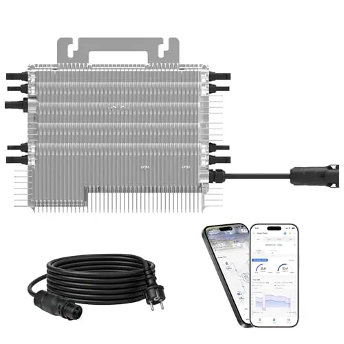 Deye SUN-M200G4-EU-Q0 Mikro-Wechselrichter 2000 W mit 5m Anschlusskabel - Effizienter Mikro-Wechselrichter mit 4 MPPT-Eingängen und IP67-Schutz. Ideal für Balkonkraftwerke, bietet stabile Energieversorgung und integrierte Wi-Fi-Überwachung für einfache Kontrolle.