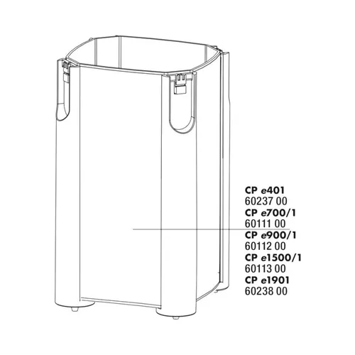 JBL Aquariumfilter Ersatzteil CP e700/1 Filterbehälter - Aquarium-Filter Ersatzteil, sorgt für optimale Wasserqualität und ist einfach zu installieren.