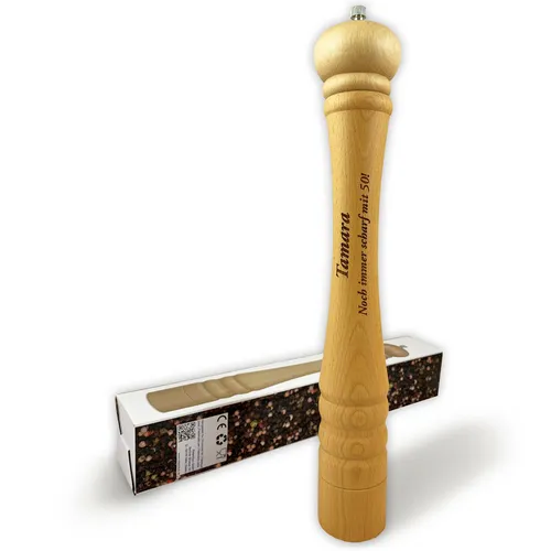 XL Pfeffermühle mit Gravur, Name personalisiertes Geschenk, Hochzeitsgeschenk