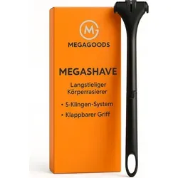 Produktbild MEGAGOODS Körperrasierer – Langanhaltender Klapp-Rasierer für Rücken und Körper