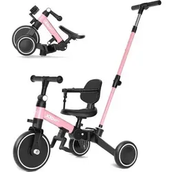 Dreirad mit abnehmbaren Pedalen und verstellbarem Sitz