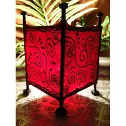 Orientalische Windlicht Budur Rot