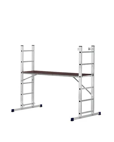 VaGo-Tools Vielzweckleiter 3-in-1 Arbeitsgerüst mit Rollen - Mobiles Aluminiumgerüst für vielseitige Anwendungen: als Rollgerüst, Treppengerüst oder Stehleiter. Hohe Stabilität, platzsparend und bis 150 kg belastbar. Ideal für alle Arbeiten im Innen- und Außenbereich.