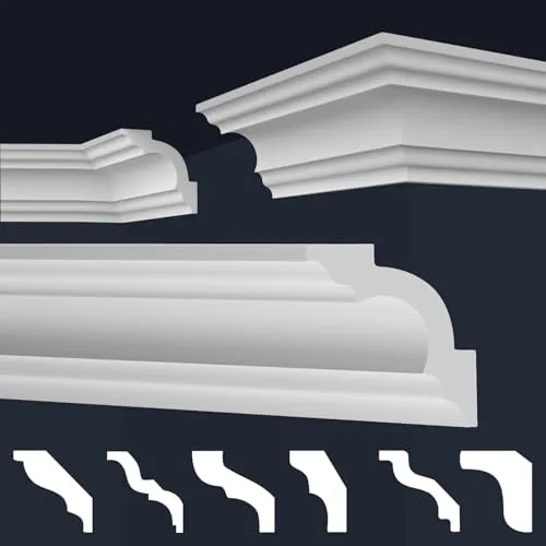 MARBET DESIGN Stuckleisten XPS Styropor weiß in weiß von Marbet Design