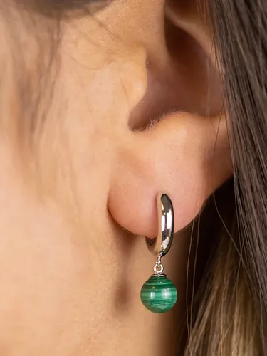 Engelsrufer Damen Creole mit Malachit Perle von Engelsrufer