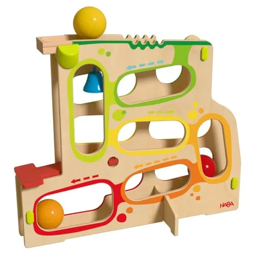 HABA Stand-Kugelbahn Kullerrum – interaktive Kugelbahn für Kinder ab 1 Jahr