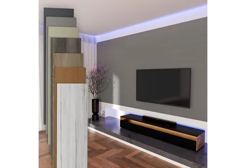 Hexim Wanddekoobjekt Sandgrey (Paneele aus MDF