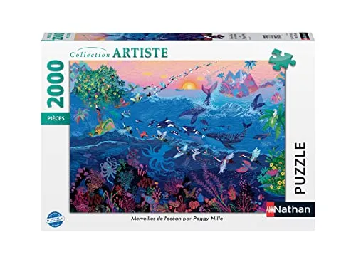 Nathan Puzzle 2000 Teile - Meereswunder - Peggy Nille - Erwachsene und Kinder ab 14 Jahren - Premium Puzzle - Artist Collection - 87313