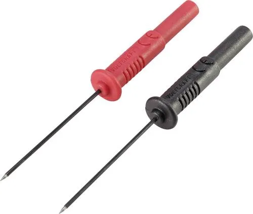 Produktbild VOLTCRAFT MSS-102 Sicherheits-Prüfspitzen-Set VC-8015055 Buchse 4mm CAT II 300V Schwarz, Rot 1 Set