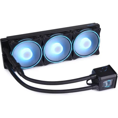 KOI Alphacool Eisbaer Aurora HPE Edition 360 AIO Wasserkühlung - All-in-One CPU Wasserkühlung mit leistungsstarkem NexXxos HPE Vollkupferradiator und durchsatzstarken Aurora Rise 120mm Lüftern für optimale Kühlung.