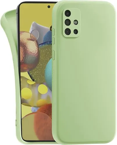 MyGadget Hülle für Samsung Galaxy A51 4G - robuste Silikon Schutzhülle TPU Case Slim Silikonhülle - Back Cover Kratzfest Handyhülle - Matt Grün