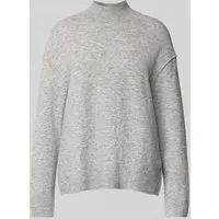Marc O'Polo Denim Regular Fit Strickpullover aus Schurwoll-Mix in Hellgrau Melange, Größe L