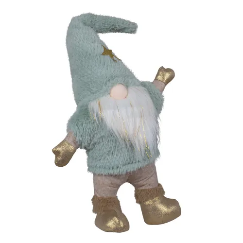 Weihnachtswichtel 55cm – Stehende Dekofigur mit Goldakzenten