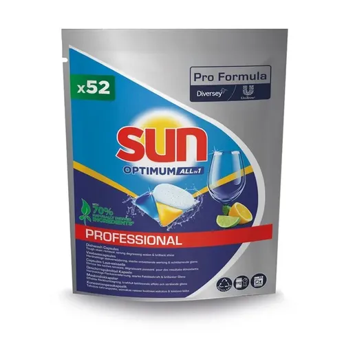 Diversey Spülmaschinentabs Sun Professional All in One 52 Caps Spülmaschinenkapseln für Haushalt und Gewerbegeschirrspüler 101109462
