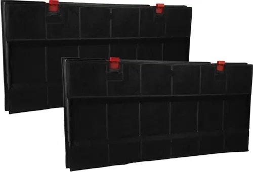 vhbw 2x Aktivkohlefilter kompatibel mit Ignis AKS643IX, AKS643NB, AKS643WH Dunstabzugshaube - 43 x 21,7 x 3,3 cm