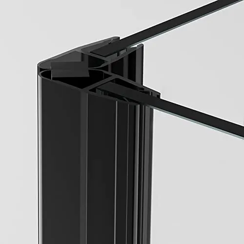 Badena Magnetdichtung für Duschtüren Set schwarz 180cm in schwarz von Badena