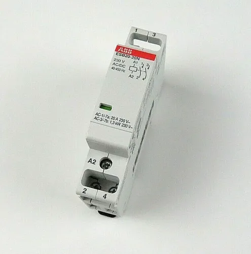 ABB Installationsschütz | ESB20-20N-06 230V AC/DC | Instaschütz | Schütz 2-polig