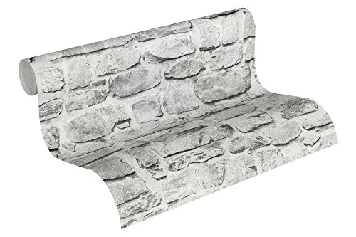 A.S. Création Vliestapete Il Decoro Tapete in Naturstein Optik 10,05 m x 0,53 m beige grau Made in Germany 363701 36370-1