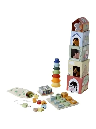 vertbaudet Lernspielzeug Lernspiel-Set für Kinder ab 18 Monaten, Holz FSC® - Entdeckungsfreude mit dem Lernspiel-Set ab 18 Monaten: Vielfältige Holzspielzeuge, die spielerisches Lernen fördern. Ideal für die Entwicklung von Geschicklichkeit und ersten Denkprozessen. Ein tolles Geschenk für kleine Entdecker!