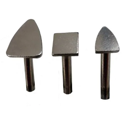 Cauteria Einsätze für Encaustic Malpen, Mini-Maleisen + Quadrat, 3 STK.