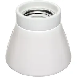 ledscom.de Deckenleuchte/Lampenfassung MINZ, Porzellan, weiß glänzend, 1x E27 max. 300W
