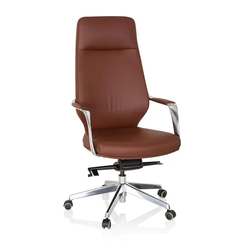 hjh OFFICE Profi Chefsessel VELVET - Bürostühle mit elegantem VELVET Kunstleder, ergonomischer Rückenlehne für höchsten Sitzkomfort und ideal für stundenlanges Arbeiten.
