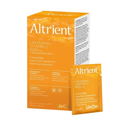 Altrient LIPOSOMAL VITAMIN C – Hochwirksame Vitamin C Ergänzung - Vitamin C Nahrungsergänzung in liposomaler Form für maximale Aufnahme und schnelle Wirkung. Ideal für eine gesunde Lebensweise.