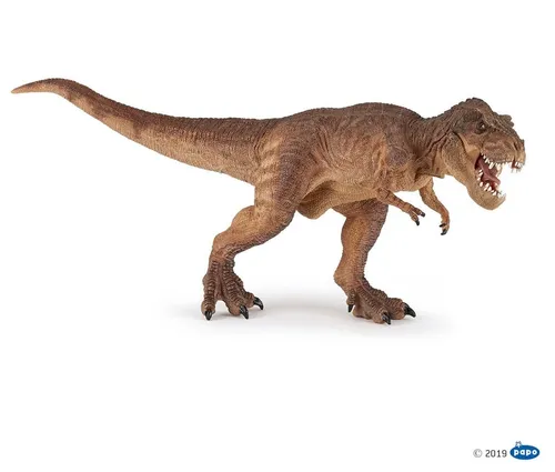 Papo 55075 - Laufender T-Rex braun - Action- & Spielfiguren, detailgetreue Spielfigur für fantasievolles Spielen und Dinosaurier-Fans