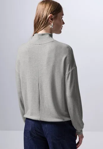 Damen Softes Turtleneck-Shirt - T-Shirts für Damen, weicher Pullover mit Tunnelzug am Saum und Stretchanteil für optimalen Tragekomfort.