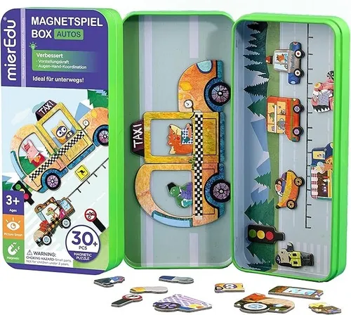 mierEdu Reise Magnetspiel Puzzle Box Auto