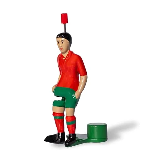 TIPP-KICK Star-Kicker Portugal I Original Spieler für Groß & Klein I Spielspaß mit der Fußball-Figur Spiel I Zubehör I Trikot Rot