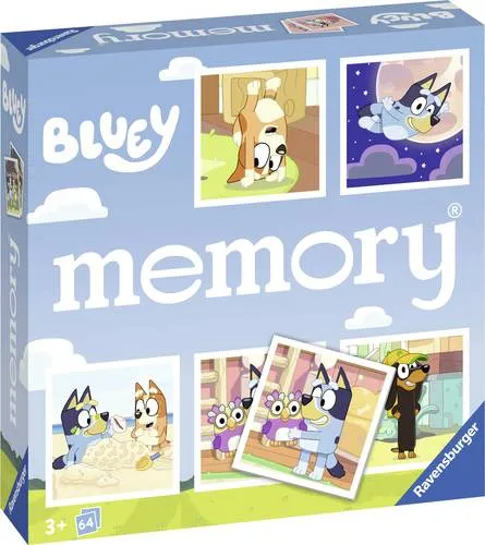 Ravensburger 22646 - memory Bluey, das beliebte Merkspiel für 2-8 Spieler, fördert Gedächtnis und Spaß für die ganze Familie ab 3 Jahren