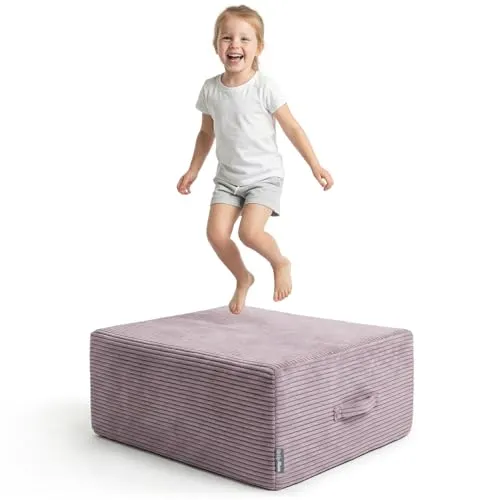 KiddyMoon Hüpfpolster für Kinder – Violett, abnehmbarer Bezug, waschbar