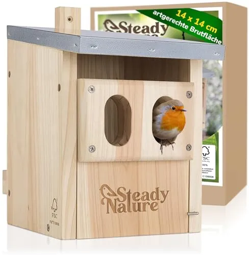 Steady Nature Nistkasten Rotkehlchen und Rotschwänzchen von Steady Nature
