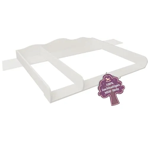 Puckdaddy® Noah | Wickelaufsatz für IKEA Hemnes Kommode u.Ä. | 160x80x15cm | Wickelauflage mit Blende und Trennfach | DIY Wickeltisch Organizer inkl. Montagematerial zur Wandmontage