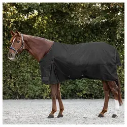 Waldhausen 300g Nordic Weidedecke Schwarz 145 cm - Winterdecke für Pferde – Atmungsaktiv, wasserdicht und optimaler Schutz bei kaltem Wetter. Mit reflektierenden Details für erhöhte Sicherheit und Stay-Clean Inlay für einfache Pflege.