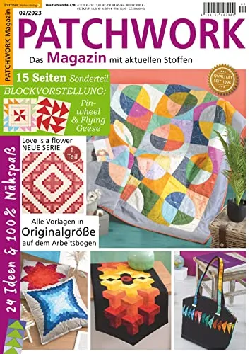 Patchwork Magazin 2/2023 mit 15 Seiten Sonderteil Blockvorstellung