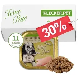 g Lecker.Pet® Paula's Feine Paté Reich an Huhn Hundefutter Nassfutter Vollnahrung 11 x 150