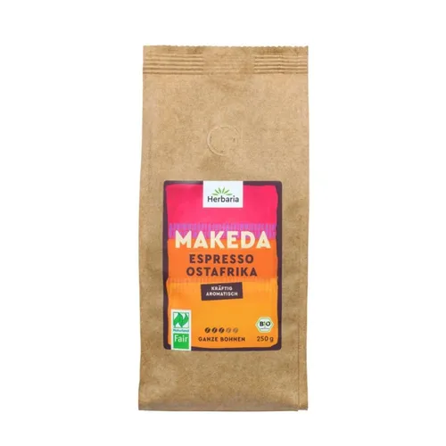 Herbaria Espresso MAKEDA ganze Bohne bio* -Naturland Fair zertifiziert