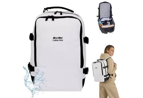 BestWay Bags Reiserucksack Cabin Pro für Ryanair in weiß von BestWay Bags