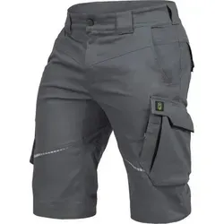 Hose Kurz-Flex-Line Grau/Schwarz, Größe 44 - Arbeits- & Schutzkleidung mit Reflektoren für hohe Sichtbarkeit, 5 Gürtelschlaufen und strapazierfähigem Material für optimale Bewegungsfreiheit.