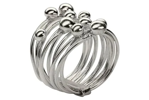 SILBERMOOS Damenring Kugelring aus 925 Sterling Silber, Größe 52 - Eleganter Kugelring aus feinstem 925er Sterling Silber, nickelfrei und anlaufgeschützt. Perfekt kombinierbar mit weiteren Schmuckstücken aus dem SILBERMOOS-Sortiment.