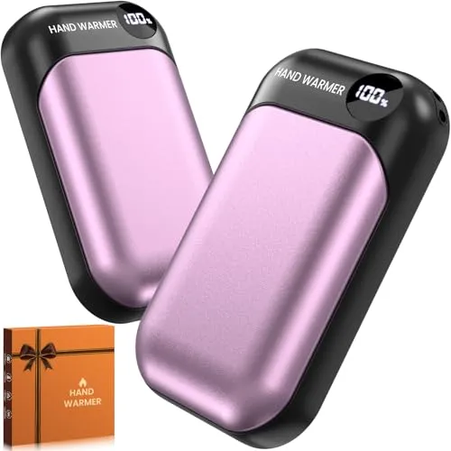 Handwärmer, 2-in-1 Magnetische Handwärmer Elektrisch, 6000mAh Tragbarer Taschenwärmer mit LED-Anzeige,3 Sekunden Heizung&9h Stunden Lang Anhaltende für Outdoor-Sport/Golf/Camping/Geschenk