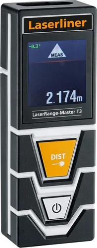 LASERLINER LaserRange-Master T3 - Präziser Entfernungsmesser mit 30m Reichweite - Messgeräte: Hochwertiger Laser Entfernungsmesser aus Deutschland, ideal für präzise Messungen in Bau und Heimwerken.