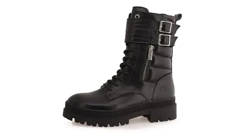 Tom Tailor Damen 4290490012 Halblange Stiefel, Black, 36 EU