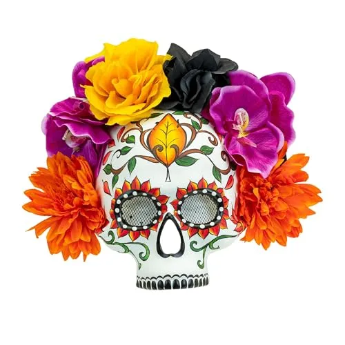 W WIDMANN MILANO Party Fashion - Maske Dia de los Muertos, für Erwachsene, Königin der Toten, Accessoire Day of the Dead